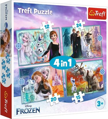 Пазл Trefl 34381 4 в 1 Disney&39s Frozen 2 з якісним принтом для дітей від 3 років Пазл Неймовірний світ Disney Frozen 2