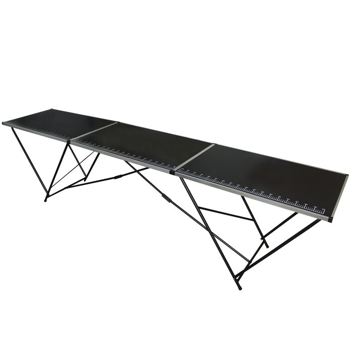 Складаний алюмінієвий стіл для шпалер TRUTZHOLM 300x60 см Багатофункціональний стіл із практичною вимірювальною шкалою Вантажопідйомність до 30 кг, стійка МДФ-плита товщиною 3 мм