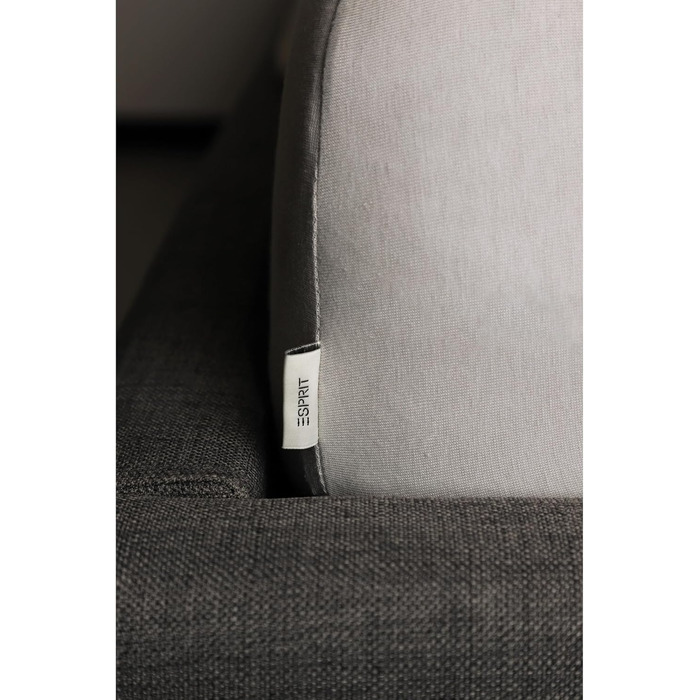 Простирадло Esprit з бавовняного джерсі 180x200 на пружинний матрац 200x200 сірого кольору - Розкішне простирадло на резинці 200x220 см готельної якості для матраців висотою до 30 см - Дихаюче та постільна білизна Oeko-Tex сірого кольору 180x200 см - 210x