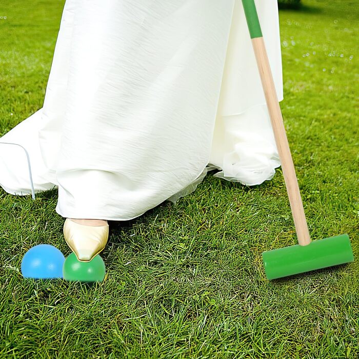 Крокетна гра для 2-4 гравців, набір для крокету з сумкою, дерев&39яна іграшка для дітей та дорослих, гра для всієї родини на свіжому повітрі, гра на спритність