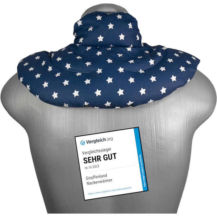Подушка для шиї зі стійкою, зоряно-блакитна - подушка для шиї з вишневих кісточок - грілка для шиї - Дуже затишна грілка для шиї з вишневих кісточок