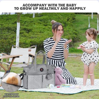 Унісекс X-Large Сумка для перевдягання люльки сіра