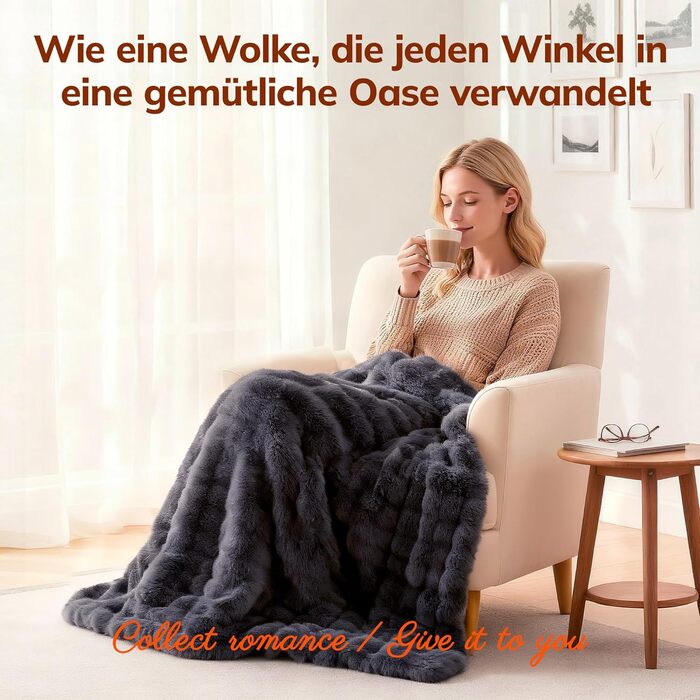 Електрична ковдра з підігрівом Keenstone, затишна зігрівальна ковдра, 9 температурних режимів, можна прати в пральній машині, з автоматичним вимкненням, антрацитово-сірий колір