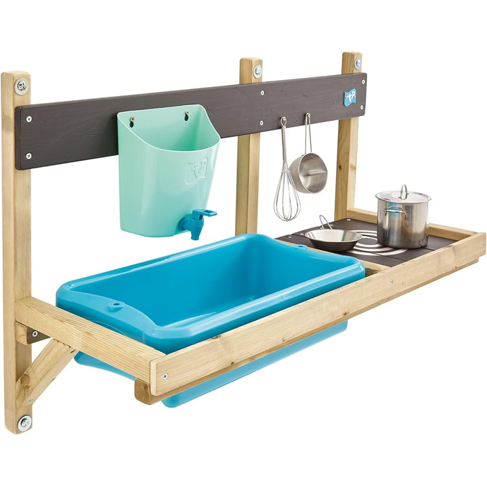 Аксесуари для ігрового будиночка для кухні TP Toys 297 Kitchen Wooden Deluxe Mud Kitchen, зелений, односпальне ліжко, 36 x 81 x 56 см, 297