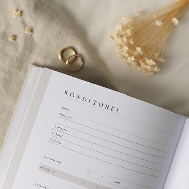 Весільний планувальник Odernichtoderdoch Просто кохання, книга, весільний планувальник із розкладом, списками та порадами для ідеального планування весілля - подарунок на заручини - 176 сторінок, 24,6 x 18,3 см