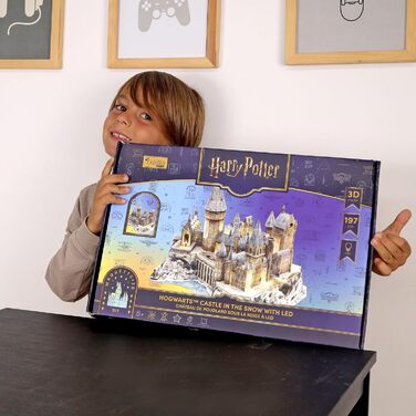 Пазл EXPLORA Сяючий замок Гоґвортс (офіційна ліцензія Harry Potter) 202 деталі, арт. 540312 конструктор для моделювання від 8 років, без клею та ножиць, 3D-