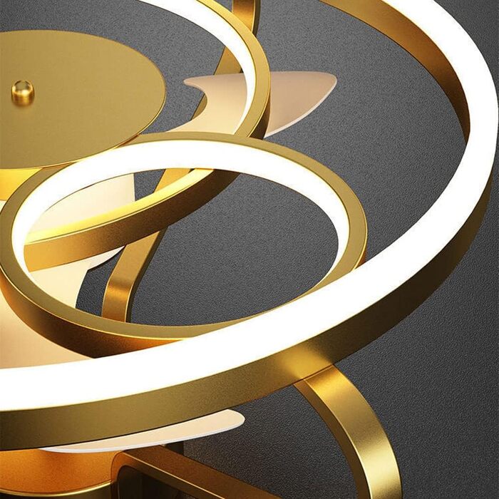 Світлодіодний стельовий світильник з регулюванням яскравості, стельовий вентилятор зі світлодіодним підсвічуванням, регульованою ш