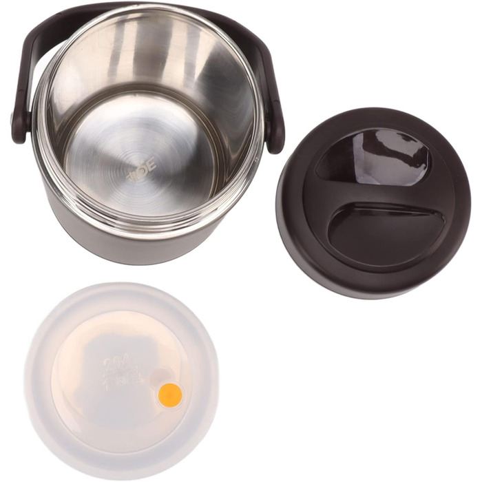 Ізольований харчовий контейнер з нержавіючої сталі, великої місткості, герметичний вакуумний контейнер для ділових поїздок, пікніків, 2 л, темно-сірий