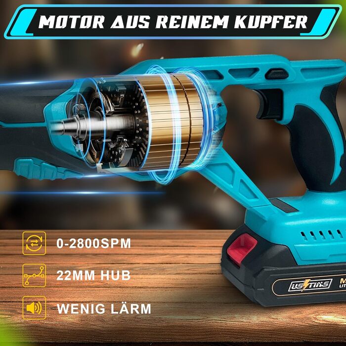 Професійна акумуляторна пила, акумуляторна пила, сумісна з акумулятором Makita 18 В, ідеально підходить для пиляння деревини/сталі