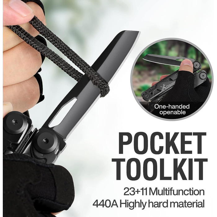 Мультитул 23 в 1 з подарунковою коробкою преміум-класу, Викрутка Пила Викрутка Відкривачка Плоскогубці Відкривачка для пляшок Кемп