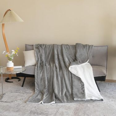 Флісова ковдра Good Nite 150x200 см сіра флісова ковдра, плед, шерпа, ковдра для дивана, тепла зимова м&39яка (сіра, 150x200 см) сіра 150x200 см