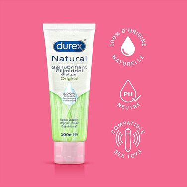 Зволожувальний крем Durex Naturals на водній основі Зволожувальний крем виготовлений зі 100 натуральних інгредієнтів та з формулою для інтимного балансу 1 тюбик 100 мл