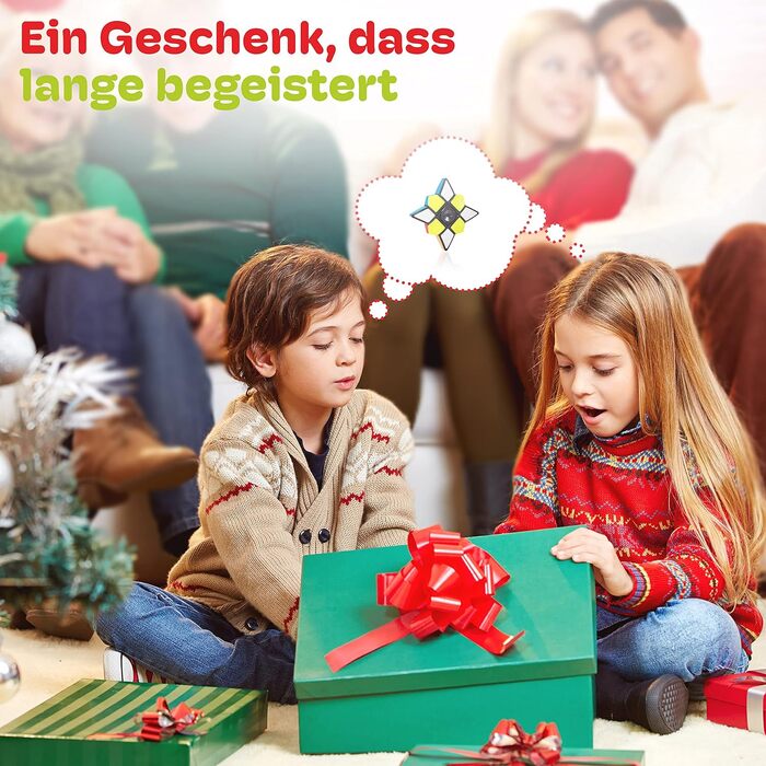 Кубик 3 x 3 x 1 в одному з оптимізованими властивостями обертання. Ідеально підходить для зняття стресу для дітей і дорослих ігри