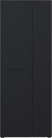 Шафа 70 180, Багатоцільова шафа, Шафа для пилососа, Місце для зберігання, Шафа з відкидними дверцятами, 2-дверна з полицями, Чорна, 68,7 см завширшки x 181,1 см заввишки x 36,5 см завглибшки Чорна багатоцільова шафа, 106