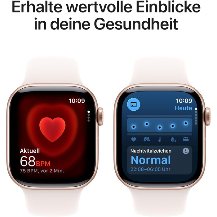 Розумний годинник Apple Watch Series 11 GPS Cellular 42 мм із алюмінієвим корпусом кольору рожевого золота та блідо-рожевим спортивним ремінцем (S/M), відстеження сну, відстеження фізичної активності, моніторинг здоров&39я, завжди ввімкнений дисплей, спор