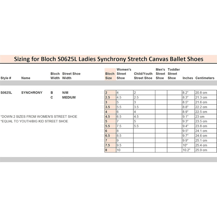 Балетки Bloch Synchrony Split Sole 33.5 EU вузькі рожеві