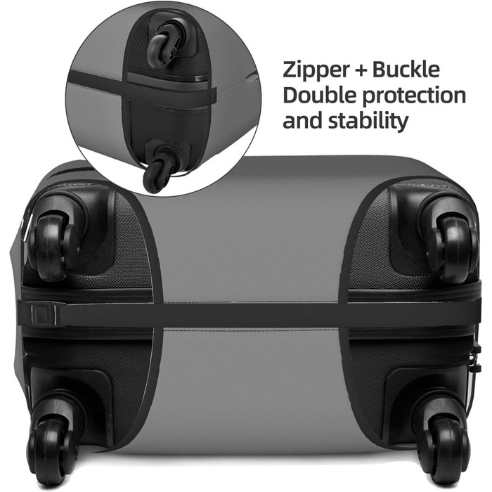 Чохол на валізу Чорний півень, еластичний, що миється, захисний чохол для багажу, для подорожей та роботи (для валіз розміром 45,7 - 81,3 см), чорний, великий розмір