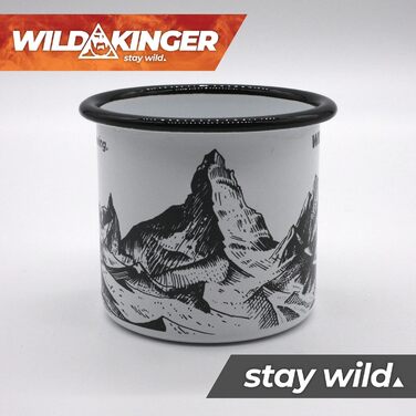 Емальована кружка Wildkinger Mountains Cup Outdoor Camping Cafe Chicken White 350 мл