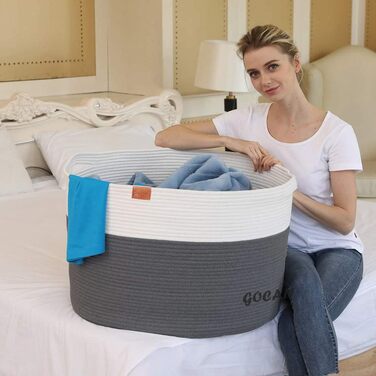 Кошик для зберігання велика корзина для білизни D55XH35см кошик для збору білизни кошик для зберігання ковдр подушок кошики для од