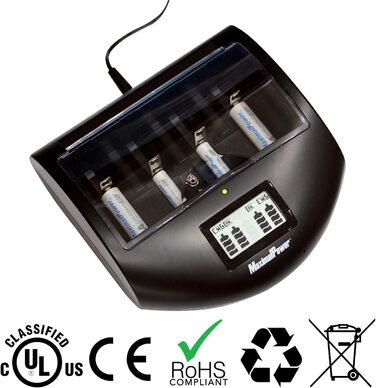 Зарядний пристрій максимальної потужності для 8 батарей (Ni-MH/Ni-CD, AA/AAA, 8 шт. ) FC999 Mark II