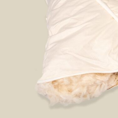 Класична подушка Kapok, веганська, екологічно чиста, органічна преміум-якість, виготовлена в Німеччині з волокон капок, підходить для алергіків, дихаюча (80 x 80 см)