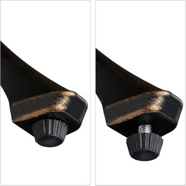 Садовий стіл Relaxdays з отвором для парасольки, античний вигляд, литий алюміній, 75 x 90 x 90 см, прямокутний балконний стіл, чорний/бронзовий