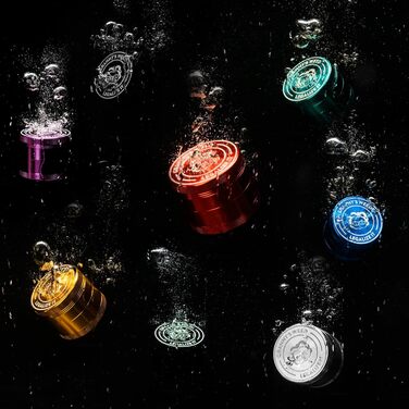 Алюмінієва шліфувальна машина преміум-класу Granny Гостра, як бритва, шліфувальна машина 4 частини в т.ч. штовхач пилку Подрібнювач трав у малиново-червоному кольорі та інші благородні дизайни 5,5 см