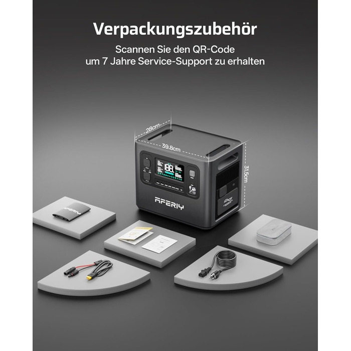 Сонячний генератор AFERIY Set 2800 Вт, електростанція 2048 Втгод з розширювальним акумулятором 2048 Втгод (4096 Втгод), швидка зарядка за 1 годину, 13 виходів, ДБЖ, сонячний генератор для дому, відключення електроенергії, подорожей