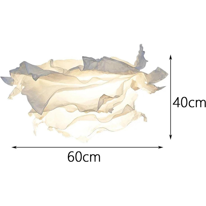 Паперовий абажур Шарплас Підвісний світильник Кришка стельового світильника Білий квітковий абажур для спальні, м