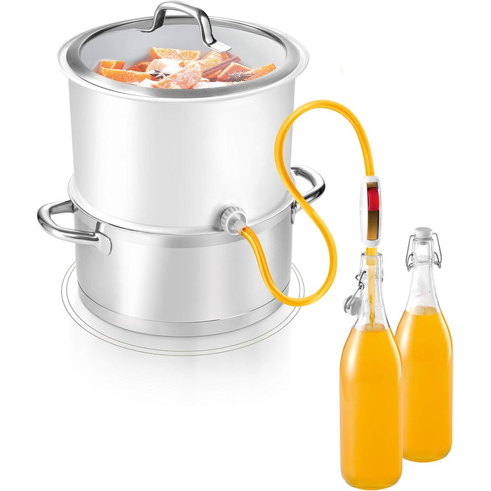 Парова соковижималка для фруктів та овочів Della Casa, пластик, біла, 28.4 x 16.9 x 28 см, 895250