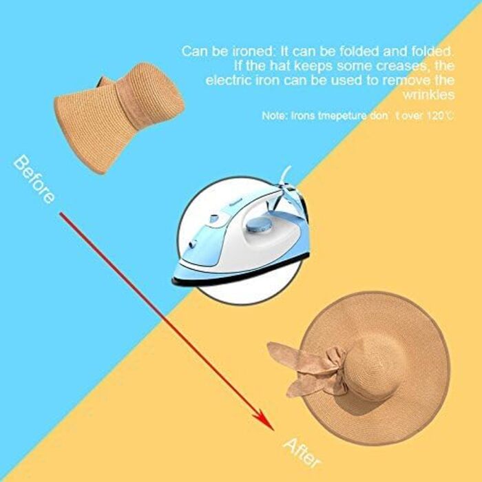 Жіночий широкополий солом&39яний капелюх DRESHOW, складний пляжний сонцезахисний капелюх, UPF 50, один розмір, білий