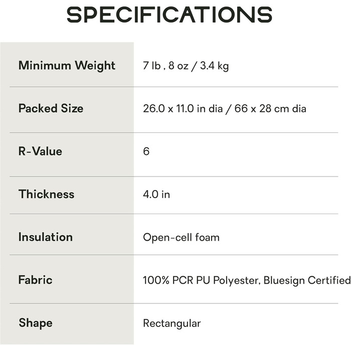 Килимок для сну Nemo Roamer, двоспальне ліжко (198,1 x 132,1 см)