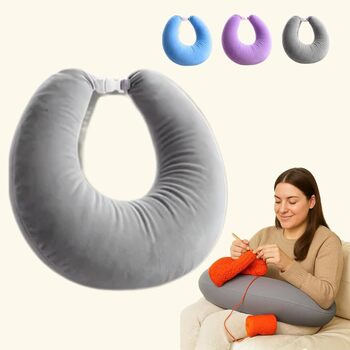 Ергономічна подушка ASIAD Crealis ваш союзник комфорту для творчих моментів, в&39язана гачком подушка-підтримка, ергономічна ігрова подушка для рук, легка, портативна, знімає напругу, сіра