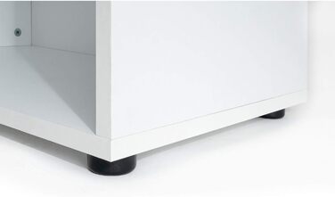 Полиця mbelando, книжкова шафа, окремостояча полиця, дерев&39яна полиця, бічна полиця, офісна полиця Trio 5&39 White White 5 відділень