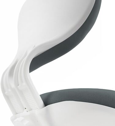 Дитяче та юнацьке обертове крісло Kid VIVO, тканина сірого/білого кольору, дитяче офісне крісло з регульованою по висоті спинкою, 670971