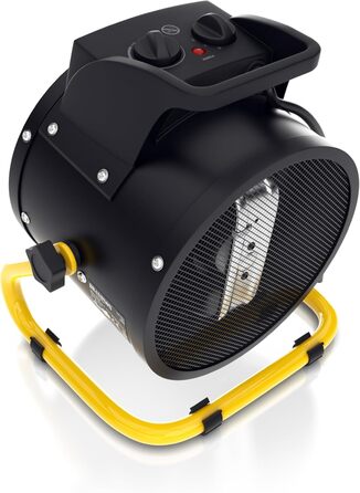 Керамічний обігрівач потужністю 3000 Вт - Будівельний обігрівач/осушувач повітря - Турбоелектричний вентилятор-обігрівач із захистом від перегріву - Надзвичайно потужний - 2 режими нагріву - Для будівельних майданчиків, будинків, майстерень та гаражів