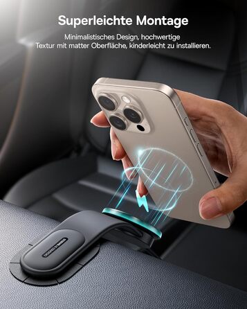 Автомобільний тримач для мобільного телефону Baseus 15W C02 PRO для Magsafe з функцією зарядки, магнітний автомобільний тримач авт