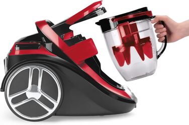 Безмішковий пилосос Пилосос Дуже тихий Об'єм для пилу 2.5 л Шерсть домашніх тварин Автомобіль Чорний/червоний, 7649 Silence Force