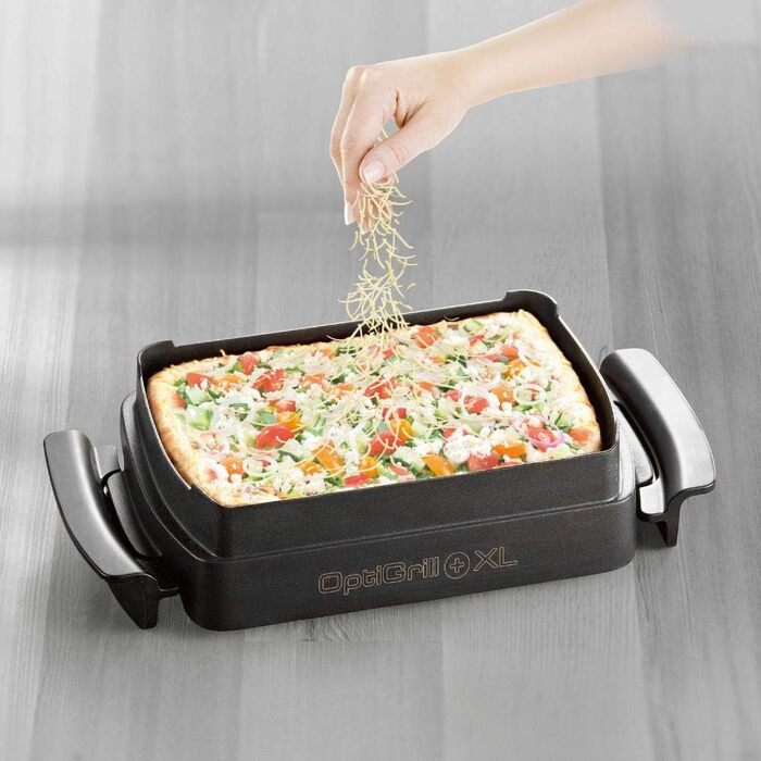 Деко для перекусів і випічки Tefal XA726870 OptiGrill XL (підходить тільки для OptiGrill XL, з антипригарним покриттям, ємність 2 л, можна мити в посудомийній машині), чорний