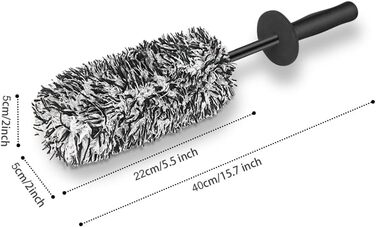 Щітка для дисків для алюмінієвих дисків, щітка для дисків з мікрофібри преміум-класу для особливо дбайливого очищення до самого кр