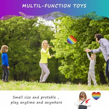 Силіконова сенсорна Fidget Toy, Anxiety Relief Finger Toys Аутизм для ADHD Squeeze Toys (Rainbow-Square)