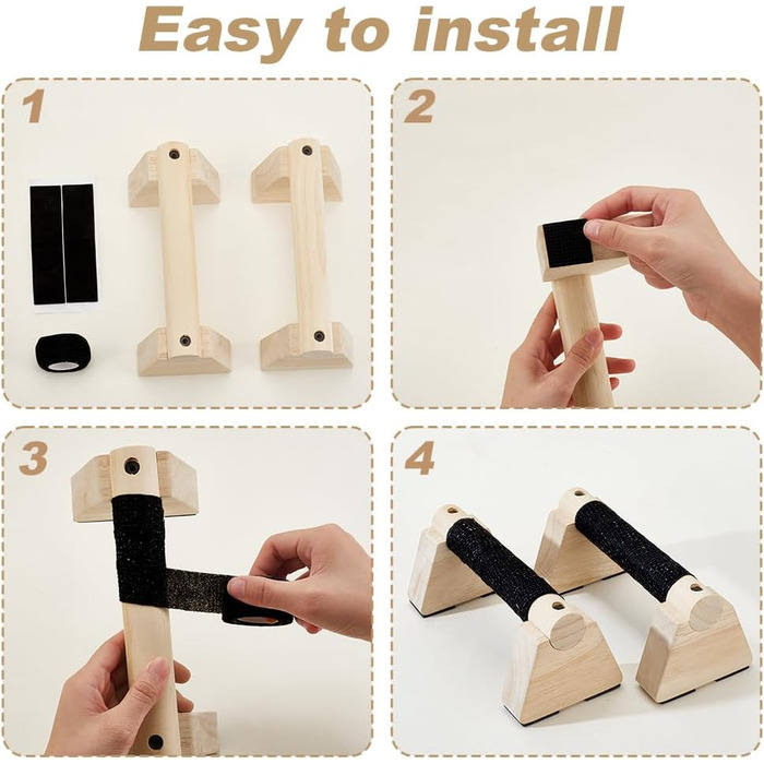 Дерев&39яні ручки для віджимань AHANDMAKER з 2 предметів, паралельні лапи, ручки для калістеніки, ручки для віджимань, фітнес-блоки для чоловіків, силові тренування рук