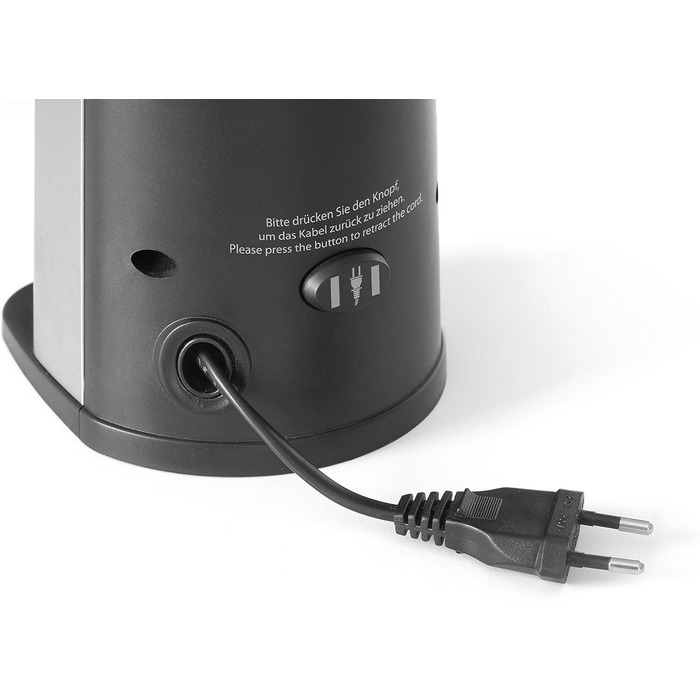 Мультивідкривач CASO D10 з високоякісним корпусом з нержавіючої сталі, універсальне використання в якості відкривачки для пляшок, точилки для ножів, консервного ножа, в т.ч. практичного втягування кабелю, магнітного тримача кришки, потужного двигуна