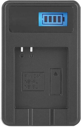 Зарядний пристрій Nikou NB-4L/8L з РК-дисплеєм, простий зарядний пристрій, USB-зарядний пристрій 5V 1-2A 10W