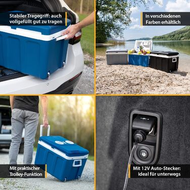 Електрична холодильна камера 45 літрів підключення 12 вольт та 230 вольт мобільний міні-холодильник на колесах для автомобіля, кем