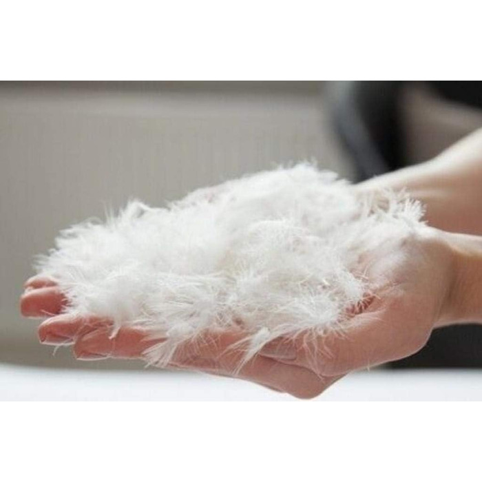 Пухова подушка Світ мрій з 1 пухом 3-камерна подушка Трикамерна подушка 80x80 см Вага наповнювача 1400 грамів Чохол 100 бавовна Пухова подушка Не вищипує живих істот Білий