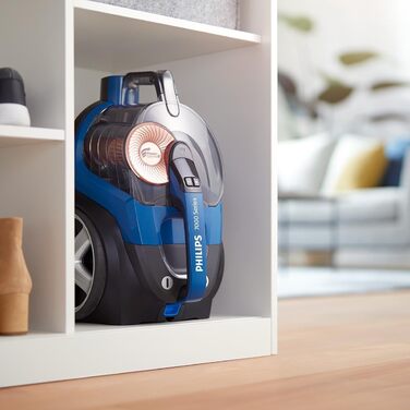 Безмішковий пилосос (900 Вт, об'єм для пилу 2 л, додаткова турбо-насадка для шерсті домашніх тварин) синій/чорний, 9745/09 PowerPr