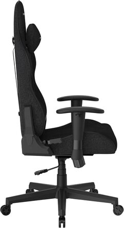 Ігрове/офісне/пильне крісло DXRacer Prince L PF132 з функцією гойдання, поворотне крісло з регульованою висотою, ергономічне крісло керівника, чорне, DXRacer PRINCE / тканина
