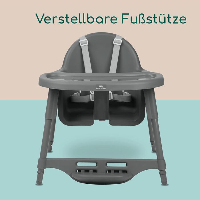 Регульований стільчик для годування 2-в-1, перетворюється на дитяче крісло, 6 місяців - 3 роки (макс. 15 кг), легкий (3,3 кг), дит