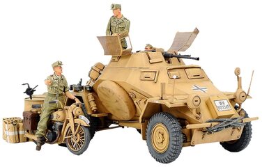 Німецький розвідувальний танк Sd.Kfz.222, Північна Африка (3). Точна копія, пластиковий набір для збирання, моделювання, розбірка, не пофарбований., 300035286 - 1/35